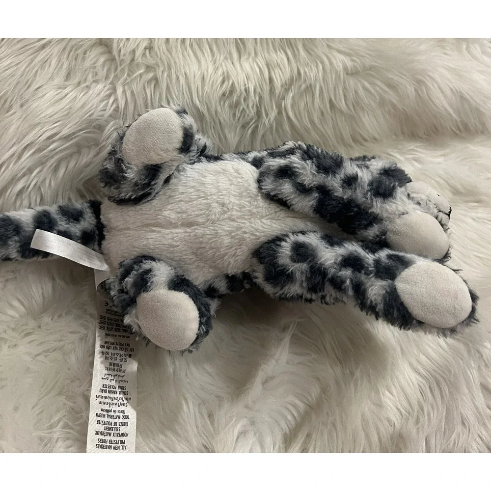Disney Snow Leopard Plush Stuffed Animal Black‎ Gray White Sitting 14
